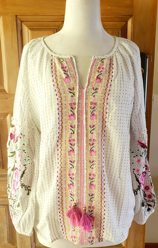 Embroidered Love Blouse